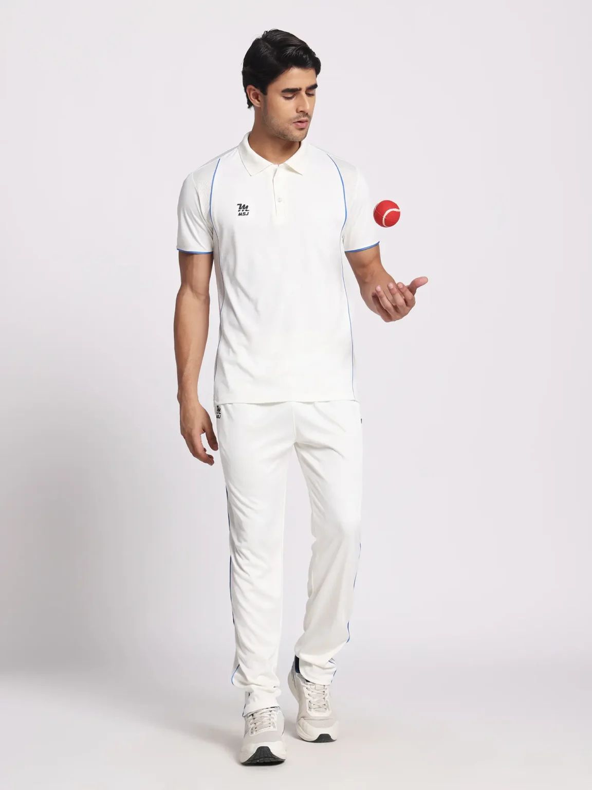 White Cricket uniform MSJ White Cricket Dress with Name