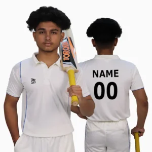 White cricket Jersey with Name