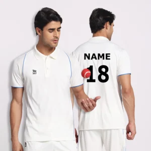 half sleeves Cricket Tshirt, Custom cricket jersey, custom white tshirt, personalize cricket tshirt, White Jersey,