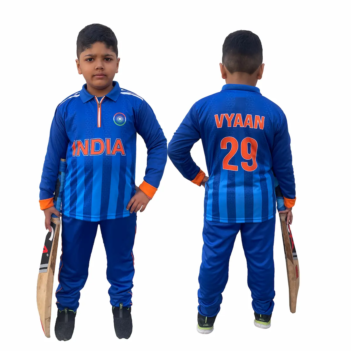 2026 Kids India dress, Kids India tshirt with pants, Kids cricket dress, Personalize kids dress